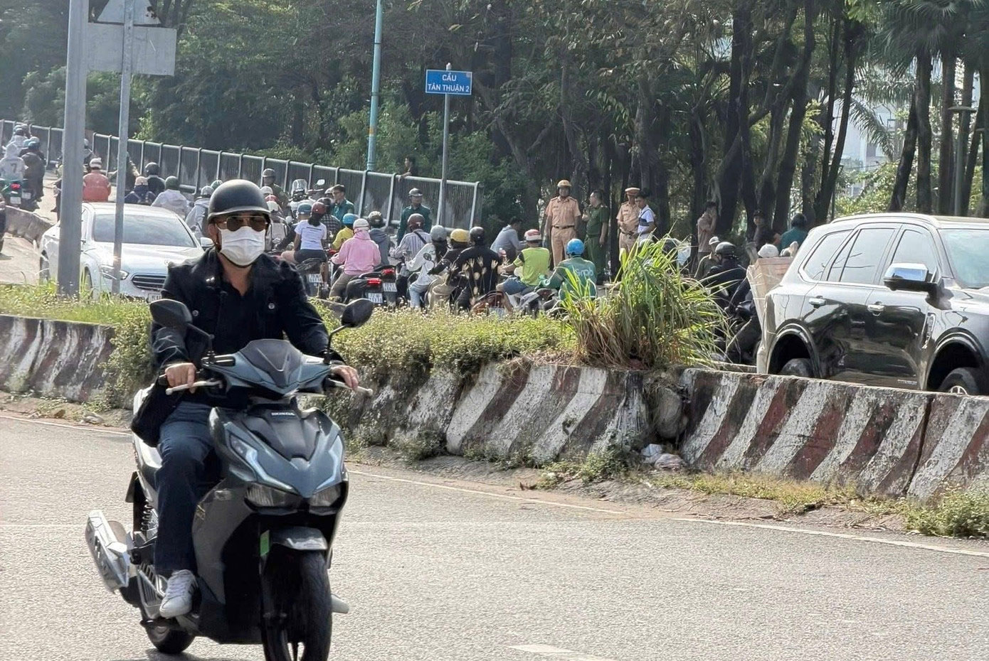 Hiện trường vụ tai nạn.