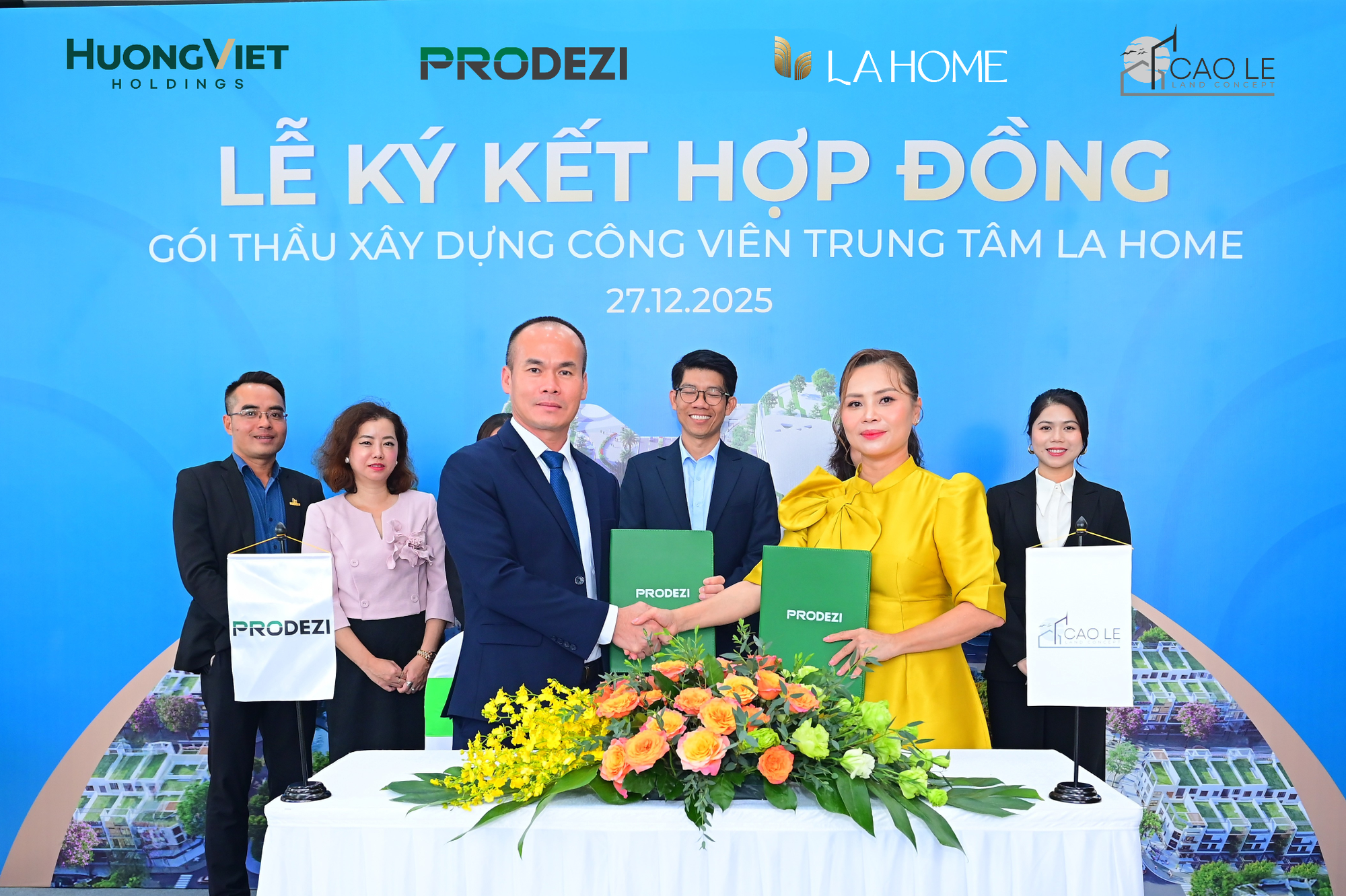 Cao L&ecirc; Land Concept v&agrave; Prodezi k&yacute; kết hợp đồng, khởi c&ocirc;ng C&ocirc;ng vi&ecirc;n Trung t&acirc;m LA Home- Ảnh 2.