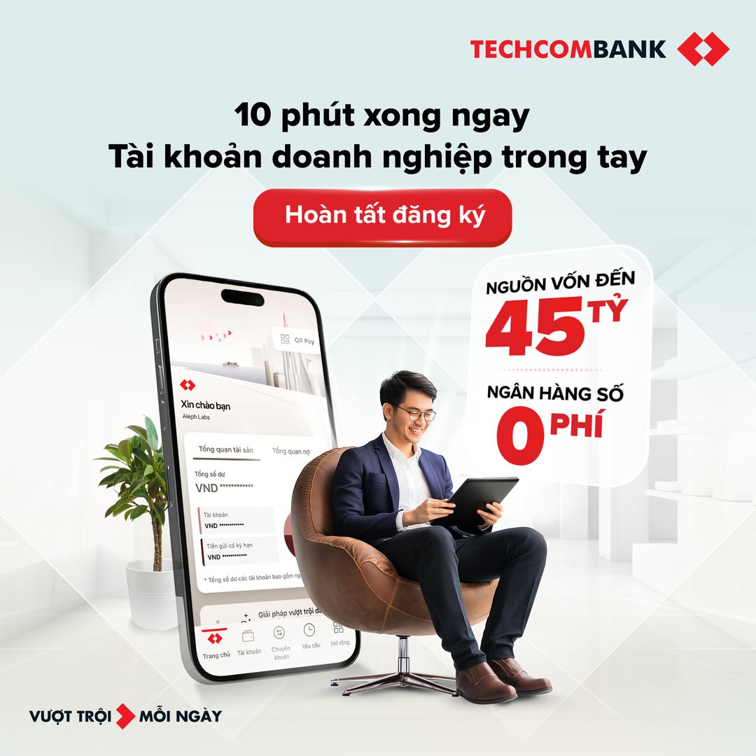 3 lý do doanh nghiệp nên mở tài khoản Techcombank Business- Ảnh 1.