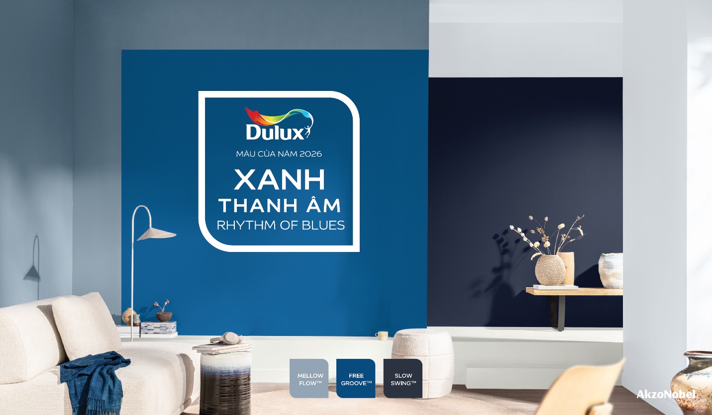 Xanh Thanh âm - Màu Dulux của năm 2026: Bộ ba sắc xanh đánh thức nhịp điệu cuộc sống- Ảnh 1. Xanh Thanh âm - Màu Dulux của năm 2026: Bộ ba sắc xanh đánh thức nhịp điệu cuộc sống- Ảnh 1.
