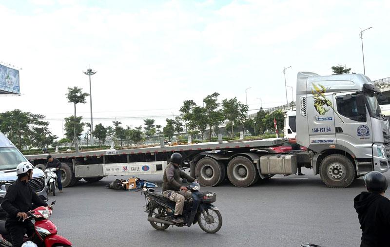 Hiện trường vụ tai nạn.