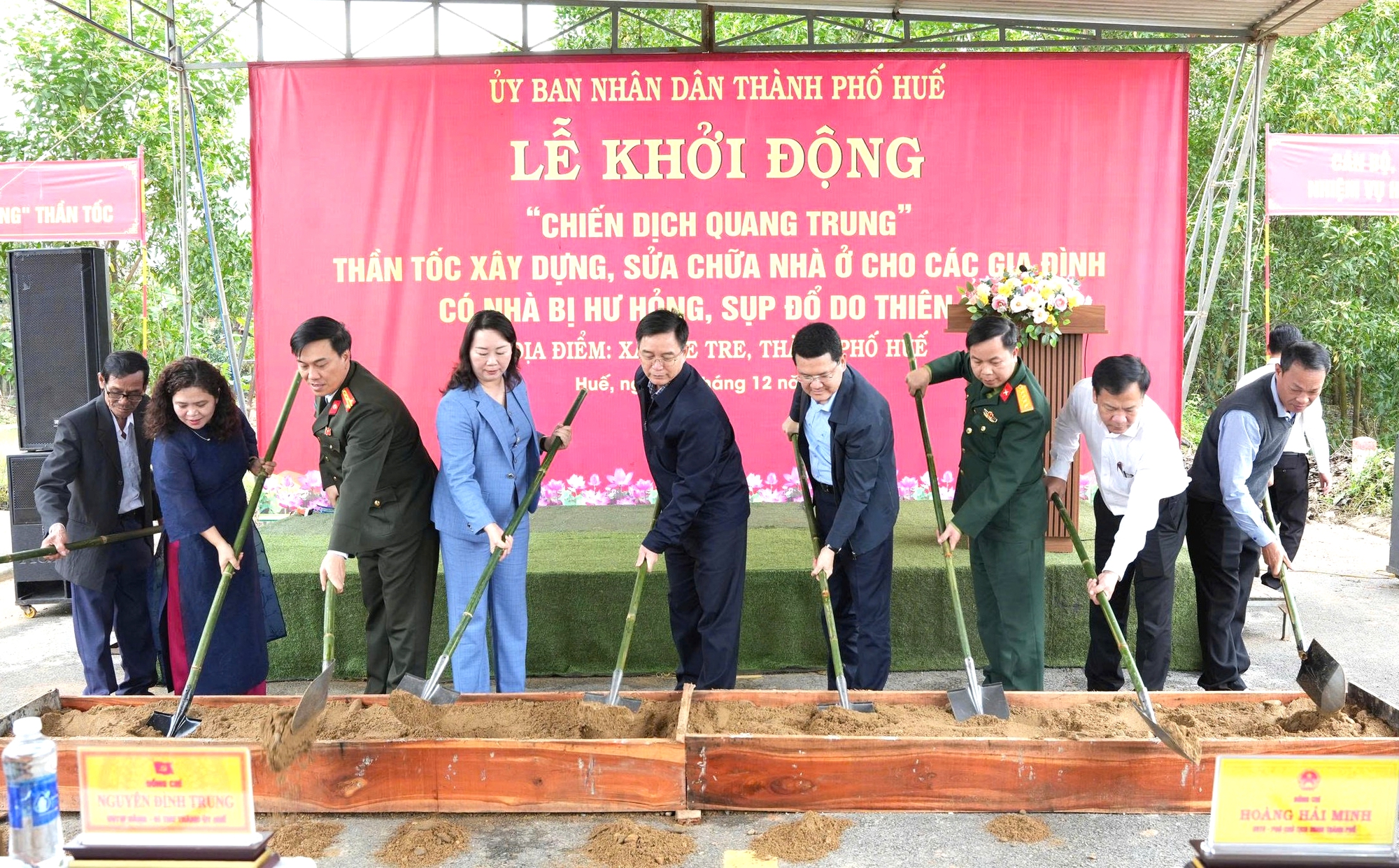 Huế: Khởi công xây dựng nhà ở cho người dân bị thiệt hại do mưa lụt tàn phá- Ảnh 1.