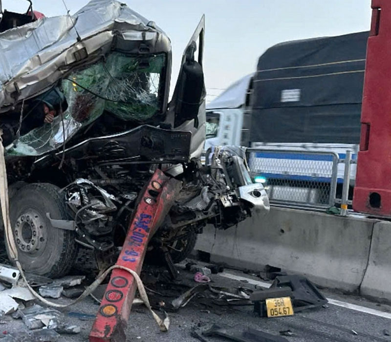 Hiện trường vụ tai nạn - Ảnh: Hoàng Phúc.