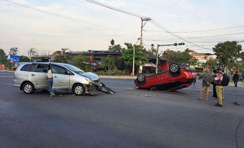 Hiện trường vụ tai nạn.