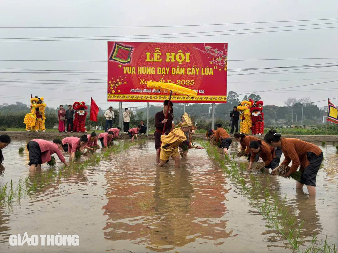 Đặc sắc lễ hội "Vua Hùng dạy dân cấy lúa"- Ảnh 9.