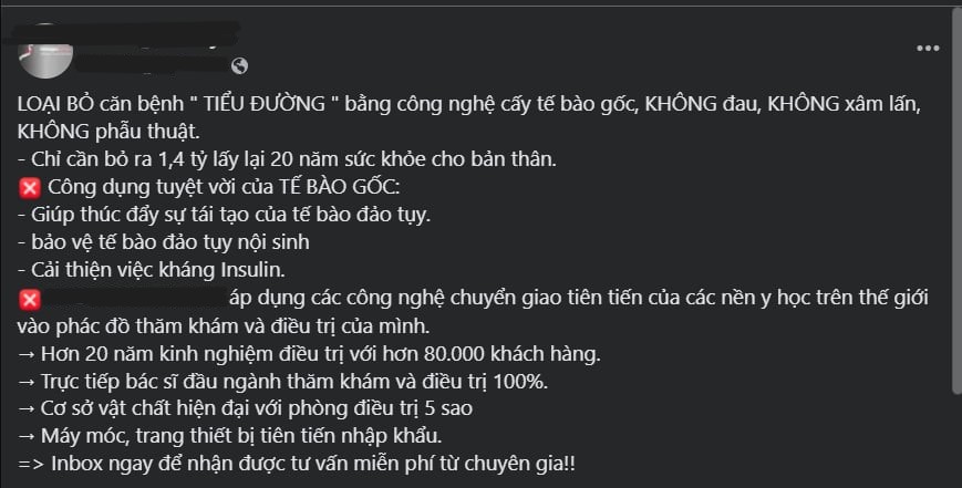 Thực hư "điều trị triệt để tiểu đường bằng tế bào gốc"- Ảnh 1.