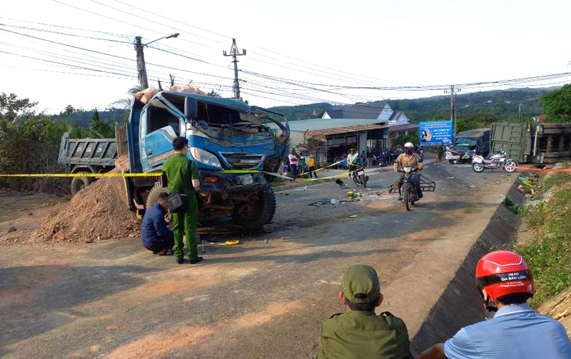 Hiện trường vụ tai nạn.