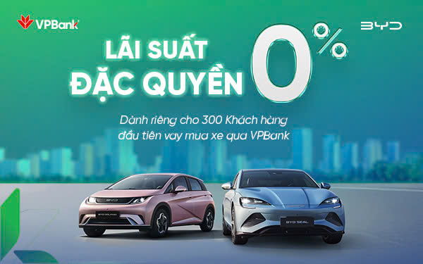 VPBank và BYD ưu đãi lãi suất độc quyền 0% trong 24 tháng cho khách hàng mua xe- Ảnh 1. VPBank và BYD ưu đãi lãi suất độc quyền 0% w88 com mobile tháng cho khách hàng mua xe- Ảnh 1.