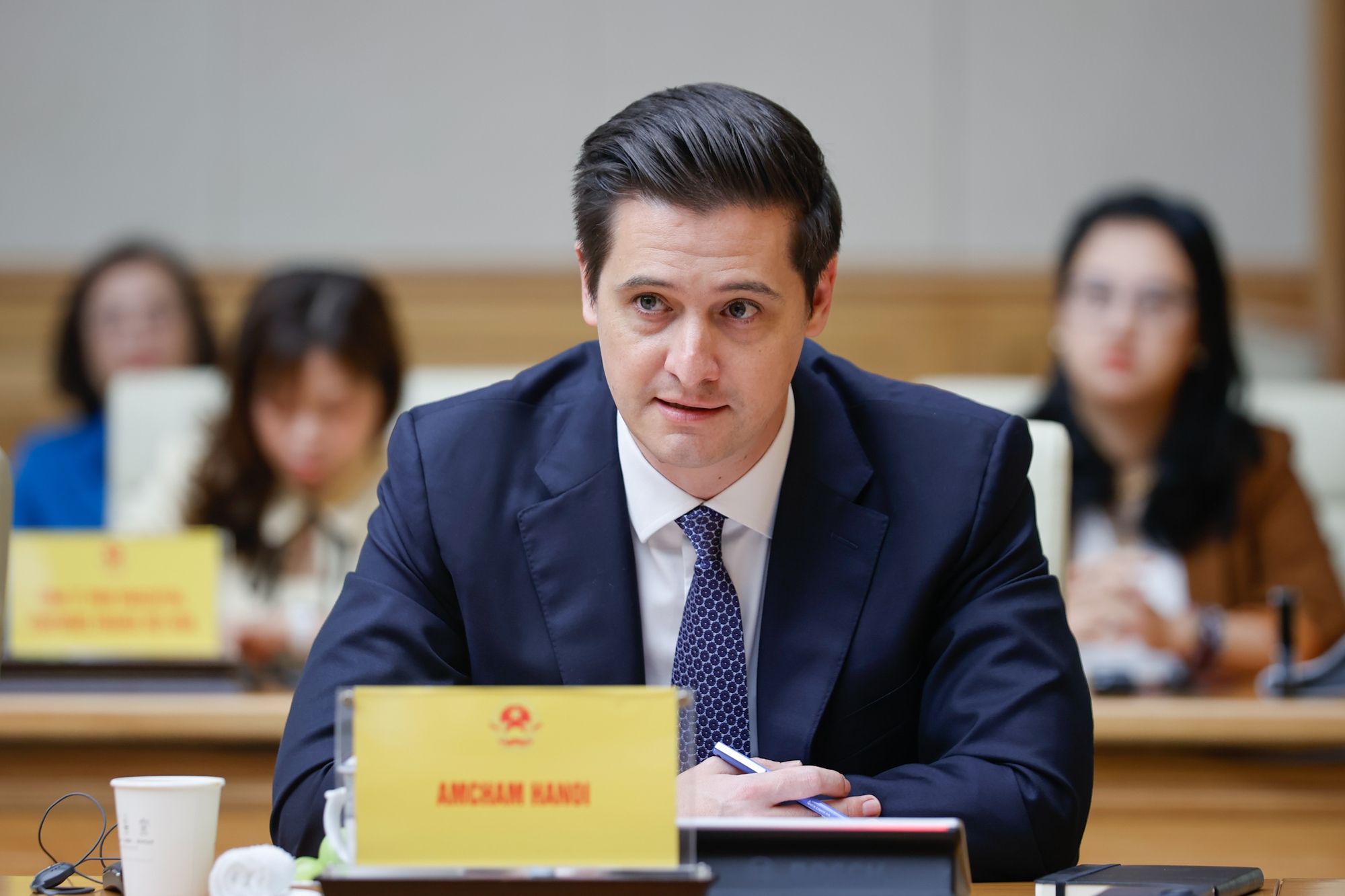 Thủ tướng đề nghị doanh nghiệp Hoa Kỳ ủng hộ thỏa thuận thương mại cùng có lợi- Ảnh 2. Thủ tướng đề nghị doanh nghiệp Hoa Kỳ ủng hộ thỏa thuận thương mại cùng có lợi- Ảnh 2.