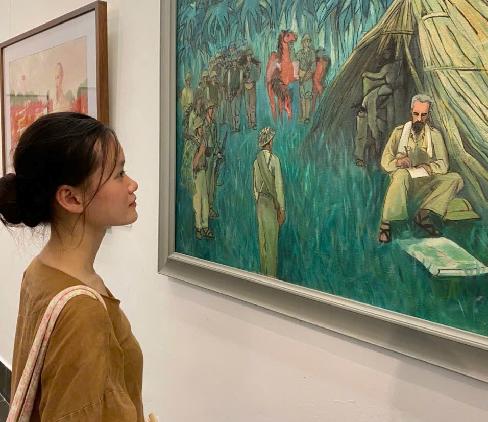 Khắc họa hình ảnh Bác Hồ trong các tác phẩm mỹ thuật- Ảnh 5. Khắc họa hình ảnh Bác Hồ trong các tác phẩm mỹ thuật- Ảnh 5.