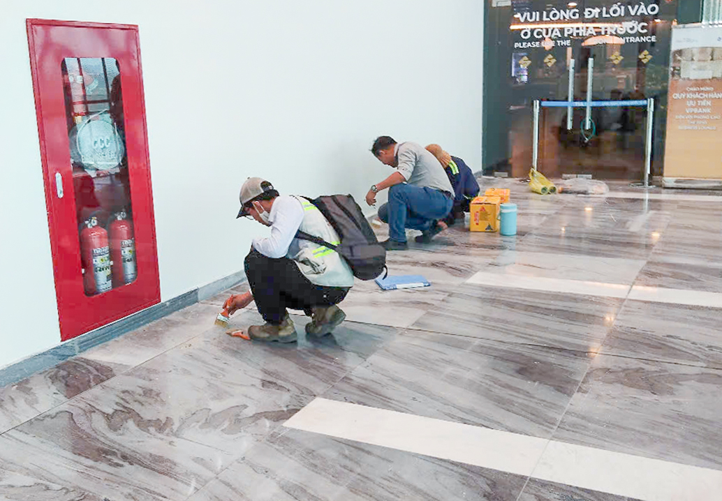 Hoàn thiện nền đá nhà ga T3 Tân Sơn Nhất trong tháng 6- Ảnh 1. Hoàn thiện nền đá nhà ga T3 Tân Sơn Nhất trong tháng 6- Ảnh 1.
