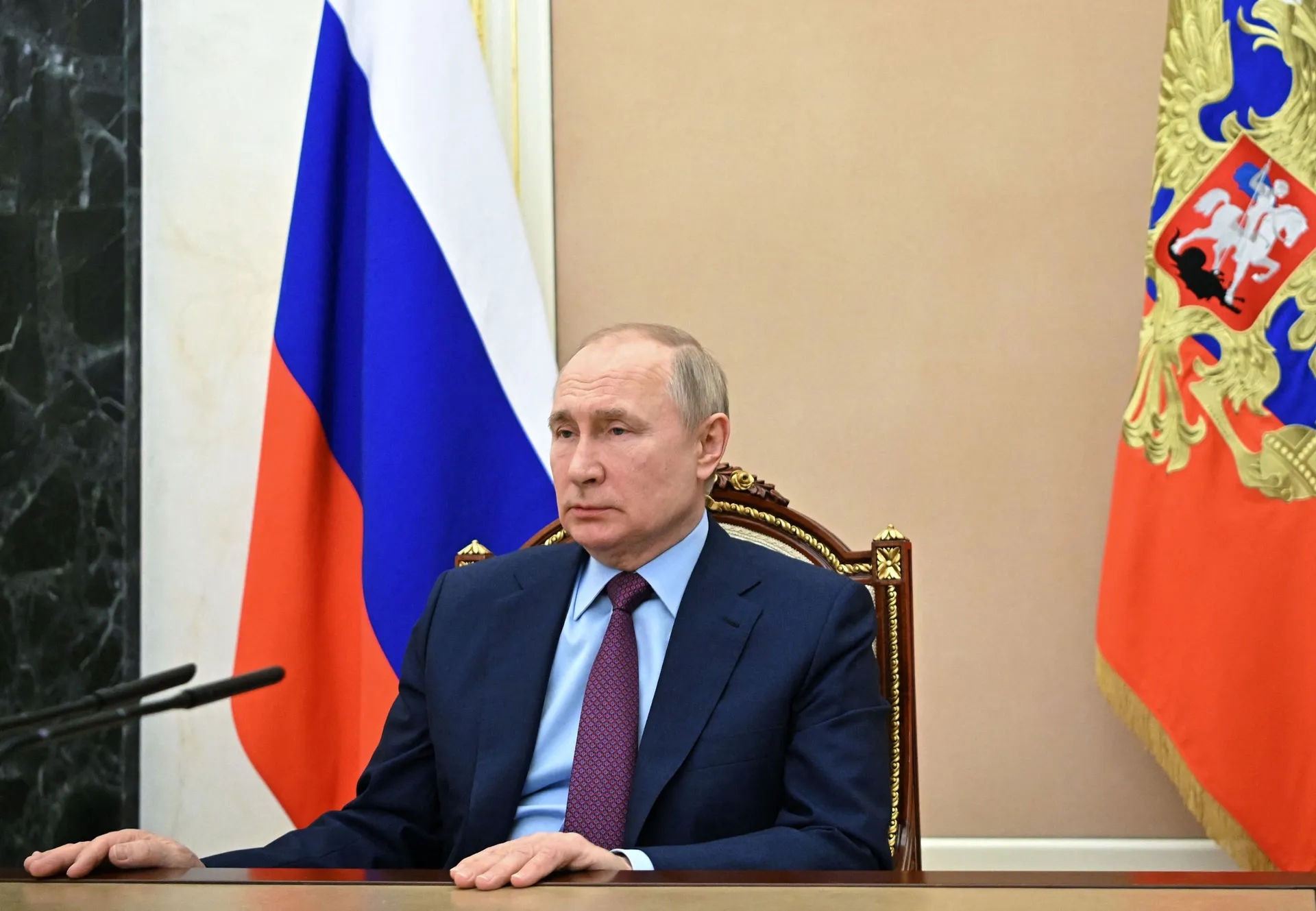 Tổng thống Putin: Nga quyết tâm thiết lập vùng đệm an ninh tại Ukraine- Ảnh 1. Tổng thống Putin: Nga quyết tâm thiết lập vùng đệm an ninh tại Ukraine- Ảnh 1.