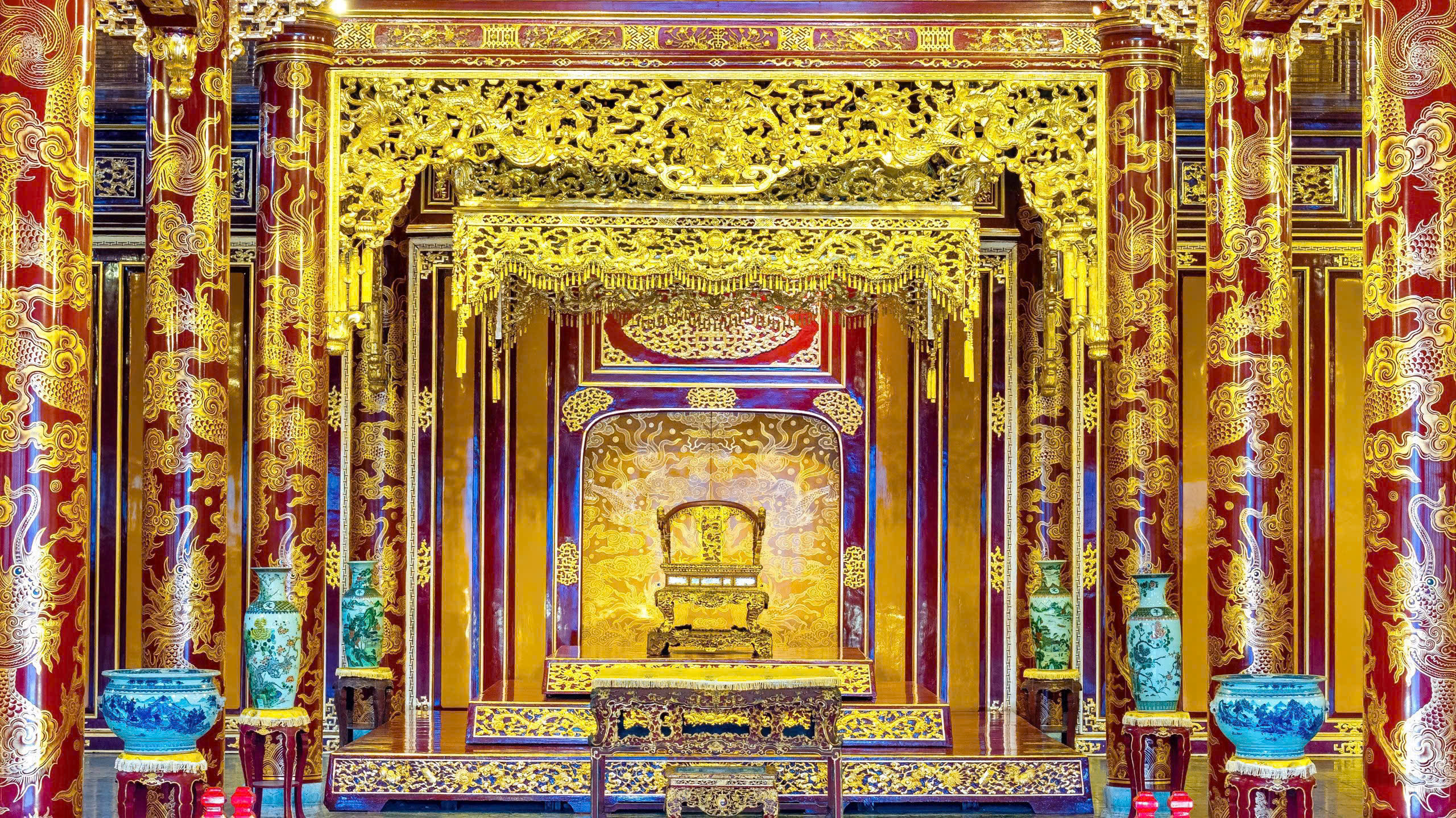 Cận cảnh nơi trưng bày ngai vua triều Nguyễn bị đối tượng xâm hại- Ảnh 3. Cận cảnh nơi trưng bày ngai vua triều Nguyễn bị đối tượng xâm hại- Ảnh 3.