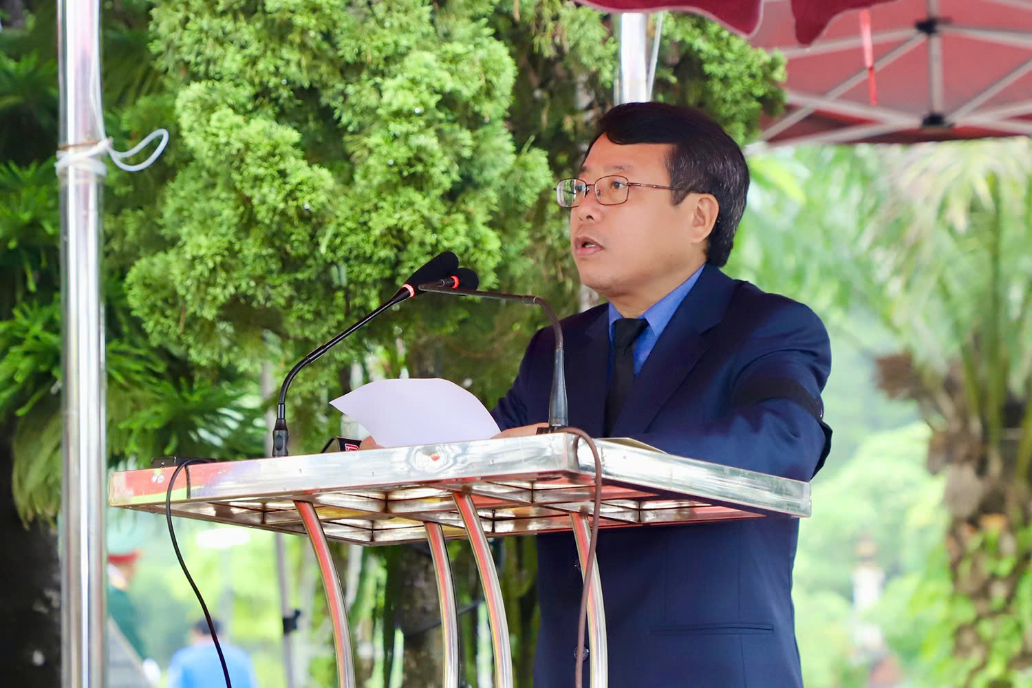 Hà Tĩnh tổ chức lễ truy điệu, an táng 4 hài cốt liệt sĩ hy sinh ở Lào- Ảnh 1.