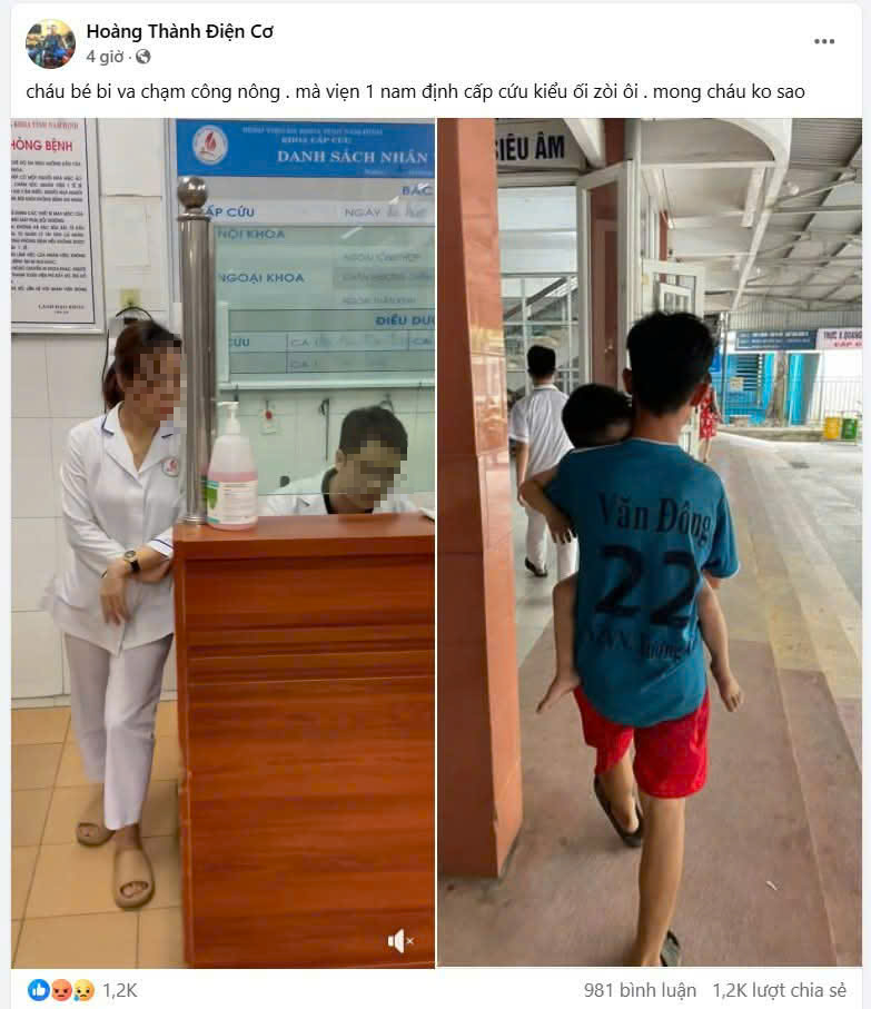 Bệnh viện lên tiếng về thông tin "bé trai bị yêu cầu đóng viện phí mới được cấp cứu"- Ảnh 1. Bệnh viện lên tiếng về thông tin "bé trai bị yêu cầu đóng viện phí mới được cấp cứu"- Ảnh 1.