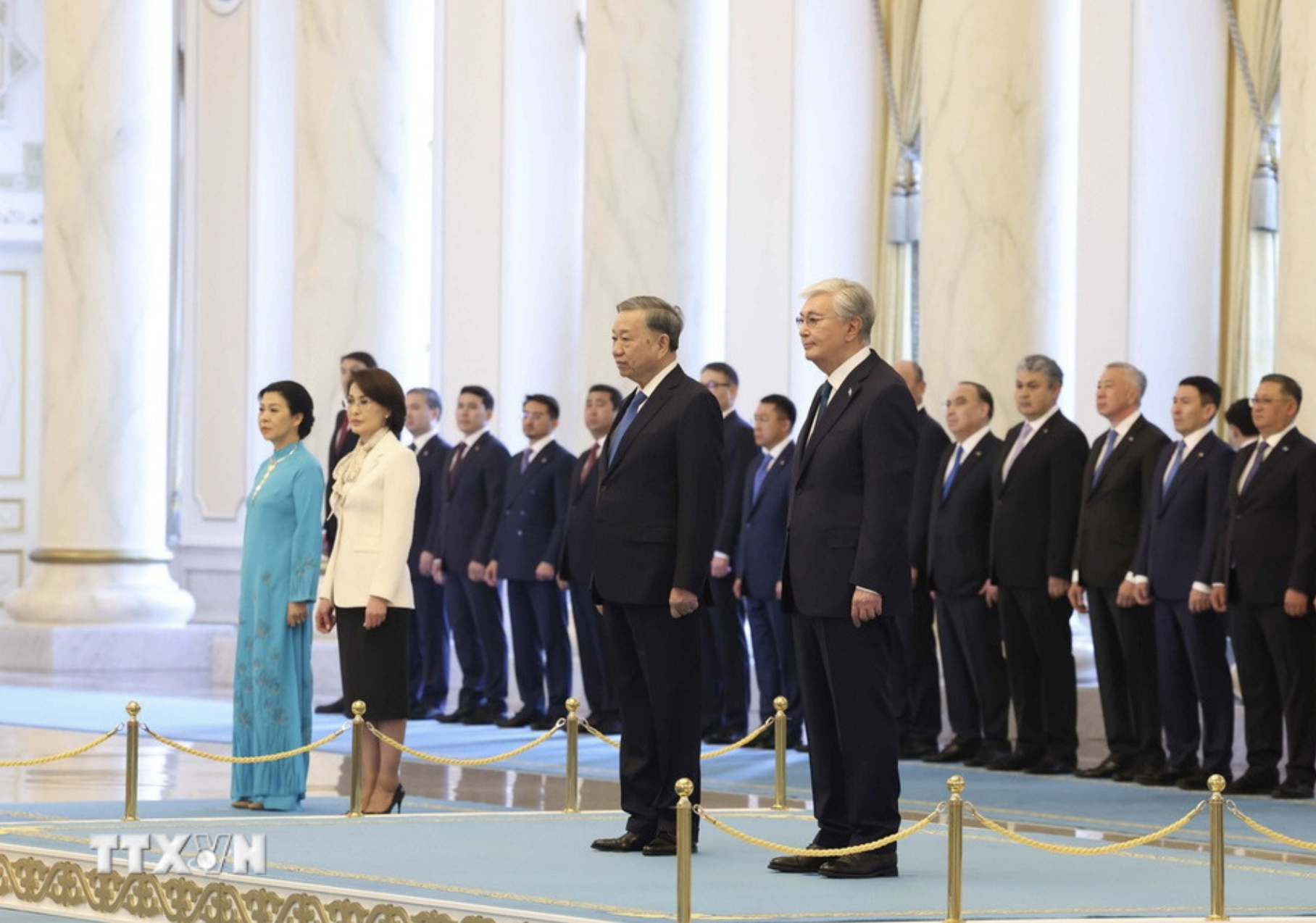 Kazakhstan tổ chức lễ đón trọng thể Tổng Bí thư Tô Lâm và Phu nhân- Ảnh 5. Kazakhstan tổ chức lễ đón trọng thể Tổng Bí thư Tô Lâm và Phu nhân- Ảnh 5.