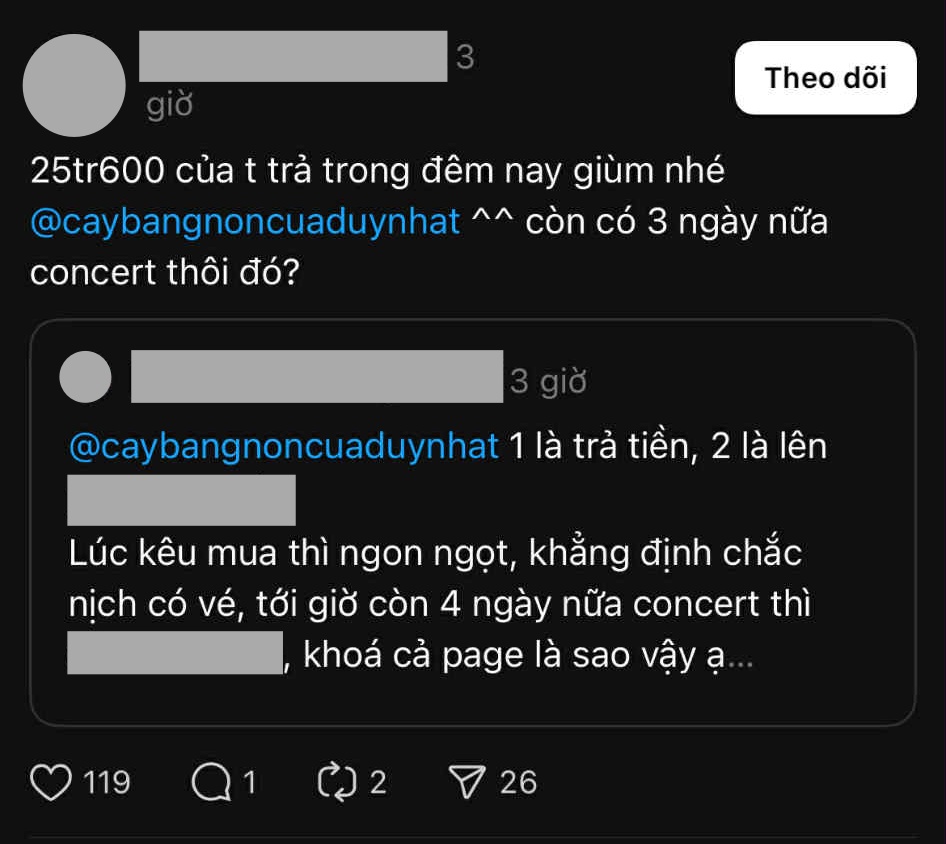 MC Dustin Phúc Nguyễn lên tiếng khi bị nhắc tên trong vụ nghi lừa đảo vé concert Anh trai- Ảnh 3. MC Dustin Phúc Nguyễn lên tiếng khi bị nhắc tên trong vụ nghi lừa đảo vé concert Anh trai- Ảnh 3.