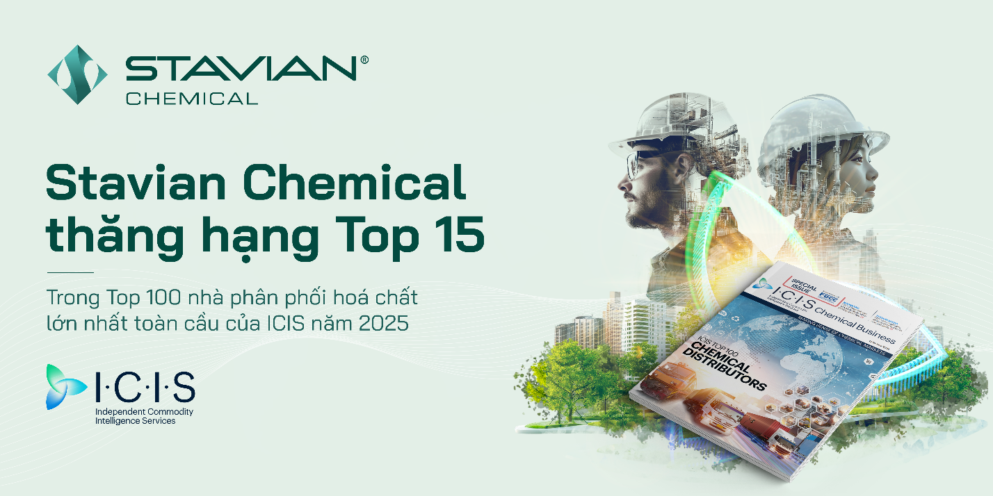 Stavian thăng hạng top 15 trong 100 nhà phân phối hóa chất lớn nhất toàn cầu- Ảnh 1. Stavian thăng hạng top 15 trong 100 nhà phân phối hóa chất lớn nhất toàn cầu- Ảnh 1.