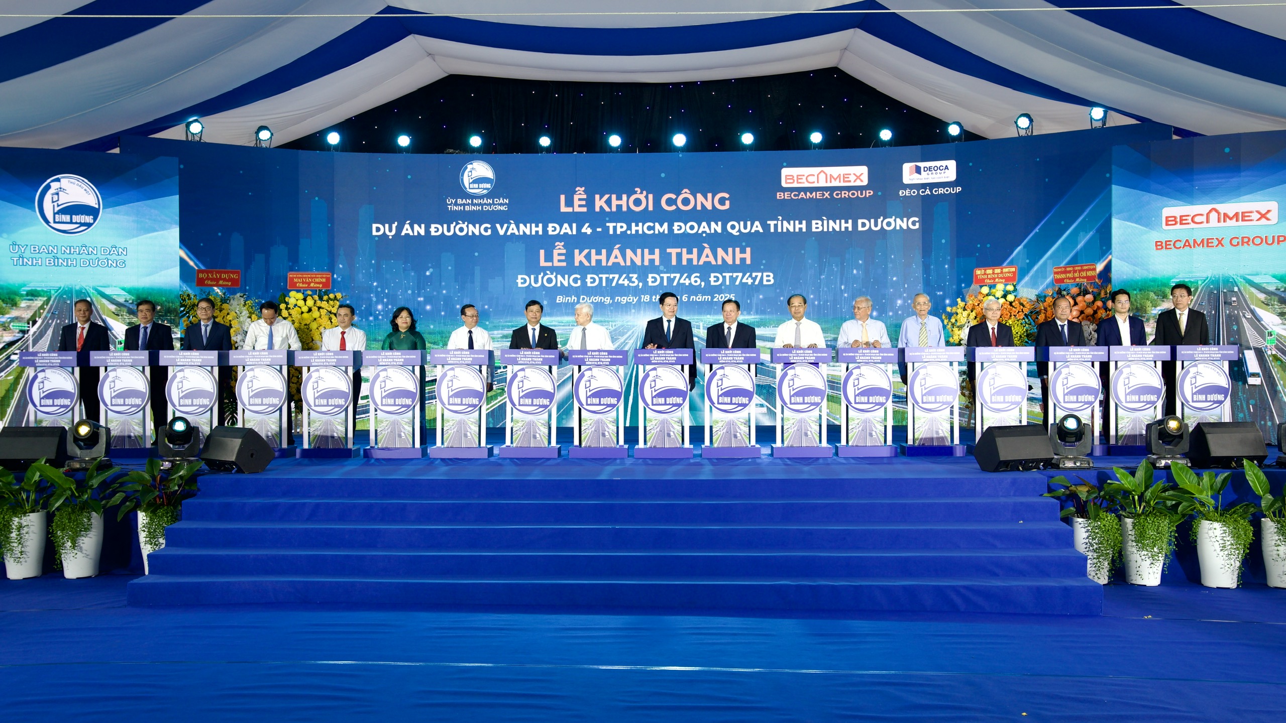 Bình Dương khởi công dự án đường Vành đai 4, khánh thành nhiều tuyến đường kết nối vùng- Ảnh 2. Bình Dương khởi công dự án đường Vành đai 4, khánh thành nhiều tuyến đường kết nối vùng- Ảnh 2.