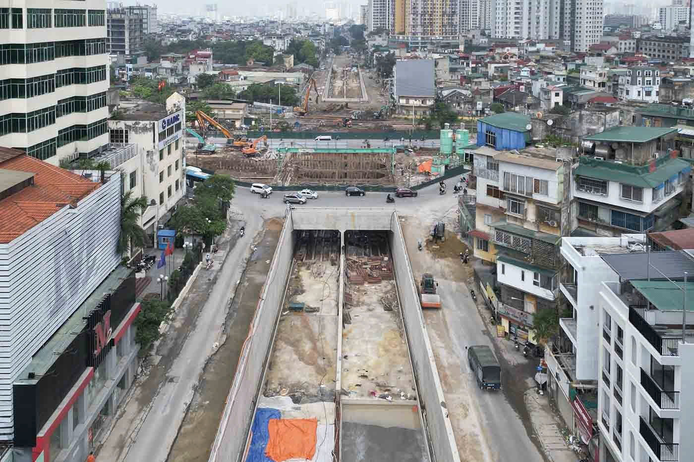 Hà Nội: Hầm chui Kim Đồng - Giải Phóng thi công đến đâu?- Ảnh 1. Hà Nội: Hầm chui Kim Đồng - Giải Phóng thi công đến đâu?- Ảnh 1.
