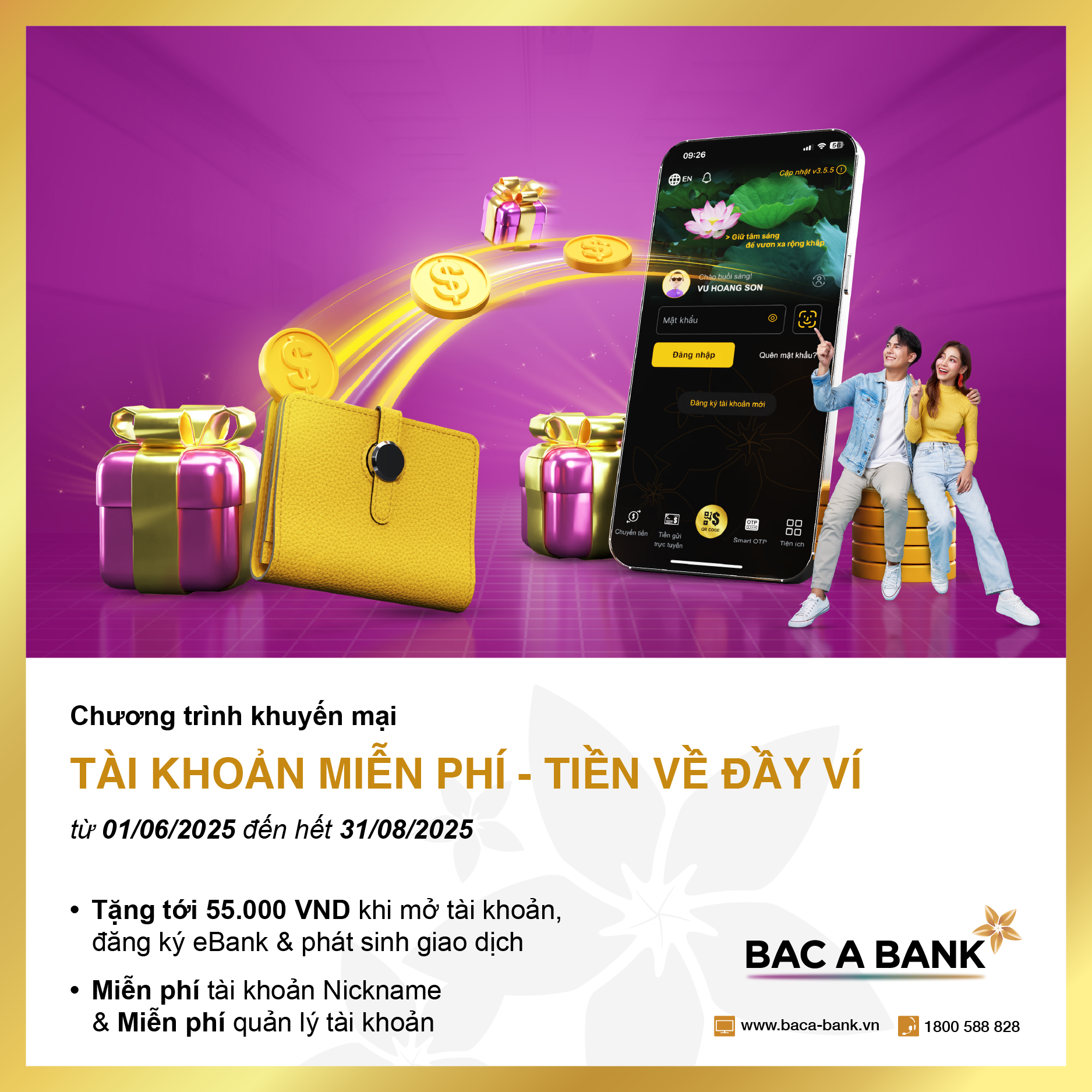 Cùng BAC A BANK mở tài khoản miễn phí, nhận tiền thưởng đầy ví- Ảnh 1.