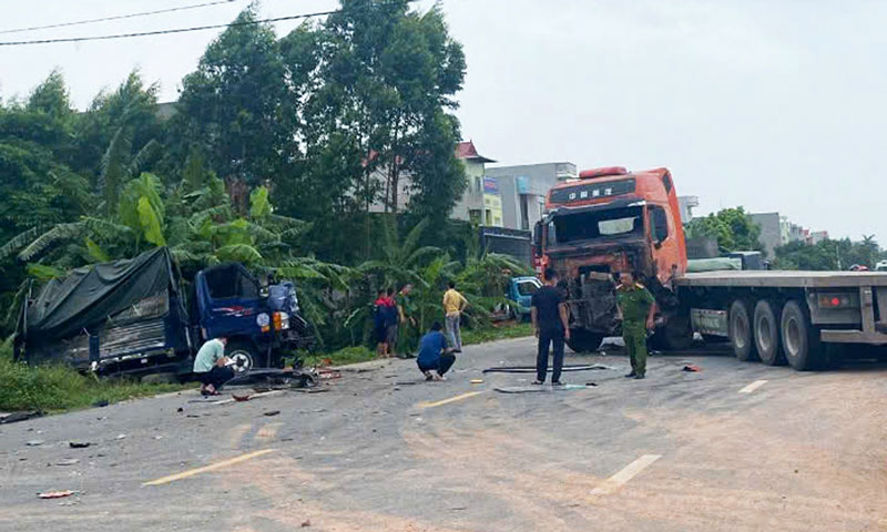 Hiện trường vụ tai nạn - Ảnh: Quốc Phương. Hiện trường vụ tai nạn - Ảnh: Quốc Phương.