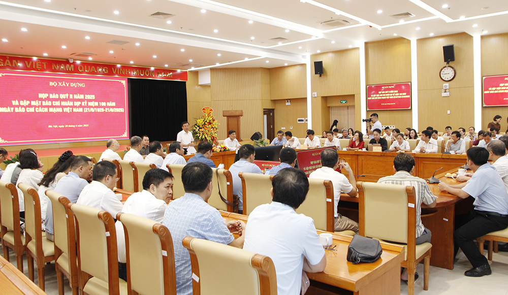 Bộ Xây dựng tổ chức họp báo quý II/2025 và gặp mặt báo chí nhân dịp kỷ niệm 100 năm ngày Báo chí cách mạng Việt Nam. Bộ Xây dựng tổ chức họp báo quý II/2025 và gặp mặt báo chí nhân dịp kỷ niệm 100 năm ngày Báo chí cách mạng Việt Nam.