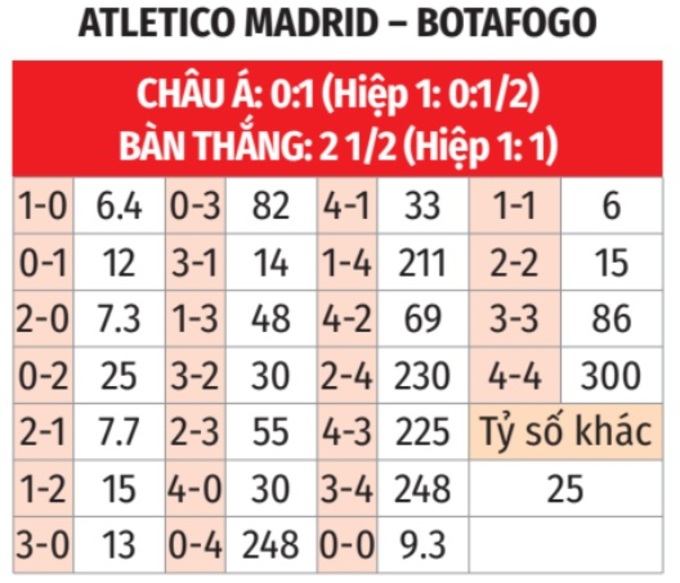Nhận định, soi tỷ lệ Atletico Madrid vs Botafogo (2h ngày 24/6), FIFA Club World Cup 2025- Ảnh 2. Nhận định, soi tỷ lệ Atletico Madrid vs Botafogo (2h ngày 24/6), FIFA Club World Cup 2025- Ảnh 2.