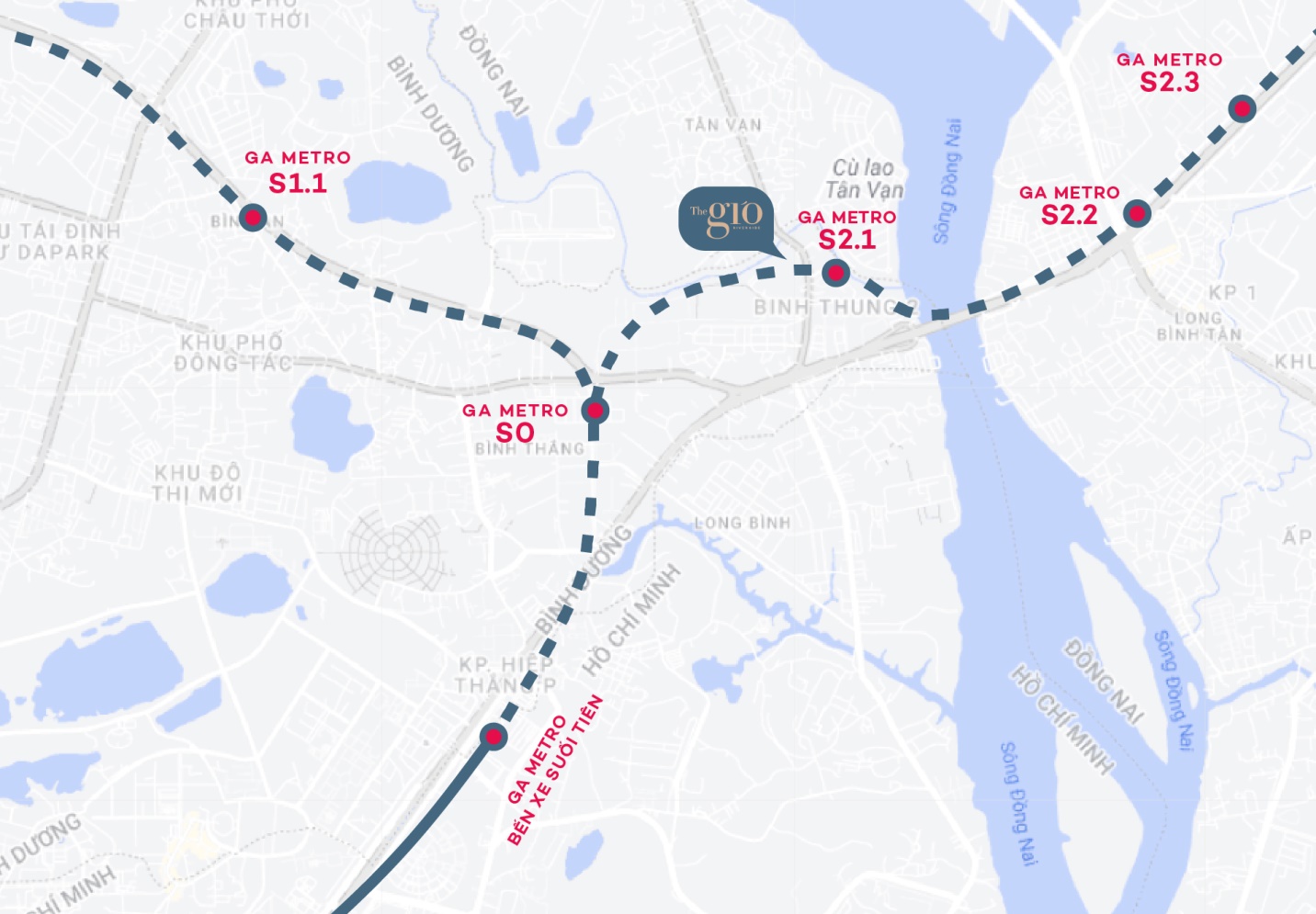 The Gió Riverside được “săn đón” nhờ tiếp giáp 2 tuyến Metro Bình Dương, Đồng Nai- Ảnh 2. E:\Downloads\Metro số 1 nối dài.jpg