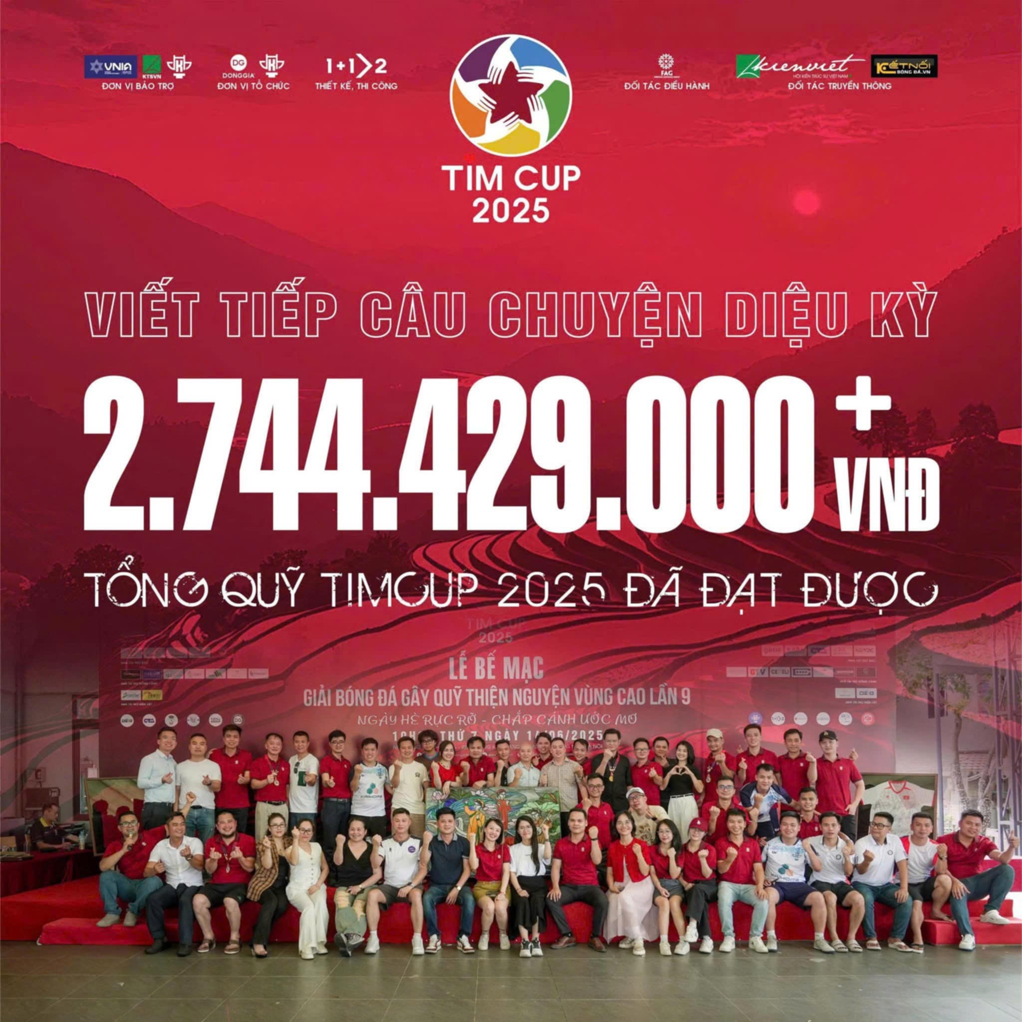 Lễ bế mạc Giải bóng đá thiện nguyện gây quỹ vùng cao TIM CUP lần thứ 9 năm 2025. Lễ bế mạc Giải bóng đá thiện nguyện gây quỹ vùng cao TIM CUP lần thứ 9 năm 2025.