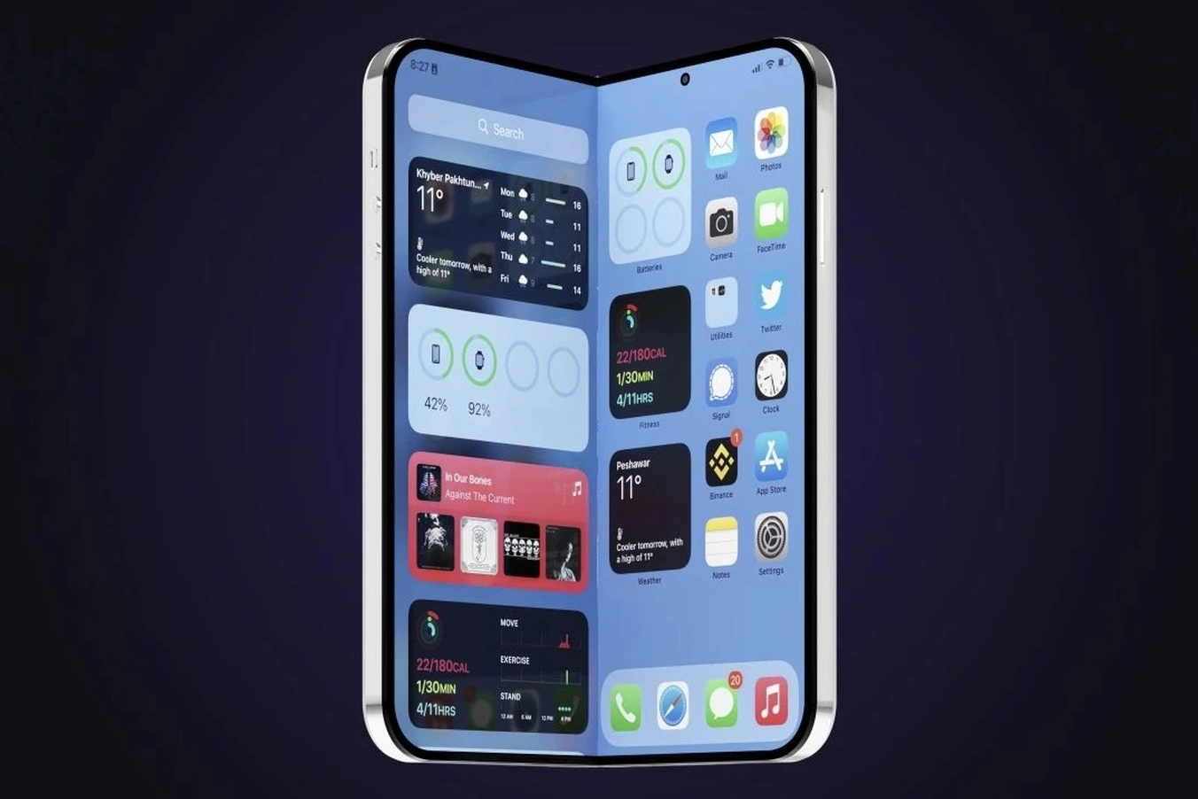 iPhone gập gây chú ý với thiết kế cực mỏng và camera kép- Ảnh 1. iPhone gập gây chú ý với thiết kế cực mỏng và camera kép- Ảnh 1.