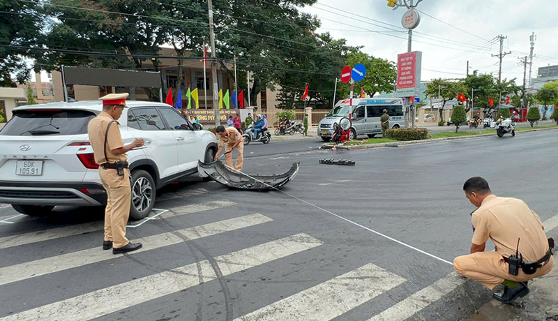 Hiện trường vụ tai nạn - Ảnh: N.H. Hiện trường vụ tai nạn - Ảnh: N.H.
