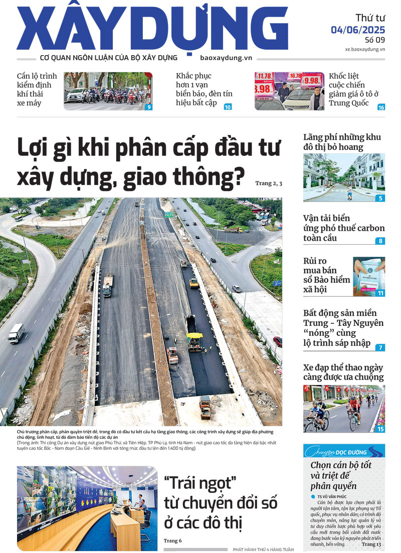 Trang nhất Báo Xây dựng số 9 ra ngày 4/6/2025. Trang nhất Báo Xây dựng số 9 ra ngày 4/6/2025.