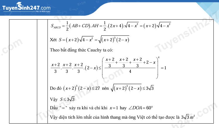 Đáp án đề thi tuyển sinh lớp 10 môn Toán Thanh Hóa năm 2025- Ảnh 9.