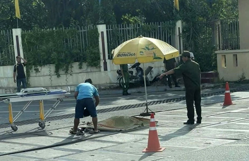 Hiện trường vụ tai nạn - Ảnh: Văn Minh.
