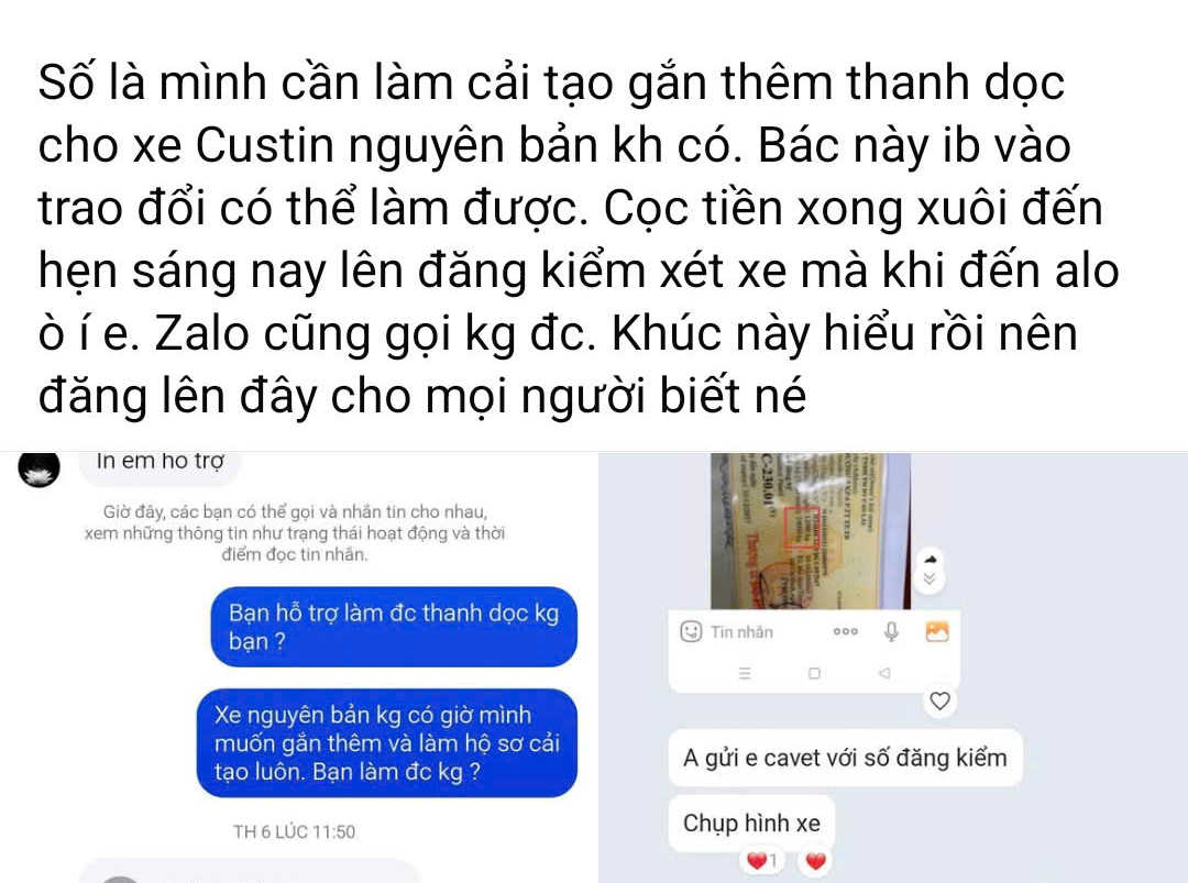 Cảnh báo lừa đảo dịch vụ đăng kiểm hộ- Ảnh 1. Cảnh báo lừa đảo dịch vụ đăng kiểm hộ- Ảnh 1.