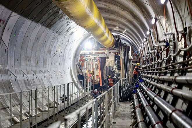 Hầm metro Nhổn - ga Hà Nội đang khoan tới đâu?- Ảnh 1. Hầm metro Nhổn - ga Hà Nội đang khoan tới đâu?- Ảnh 1.
