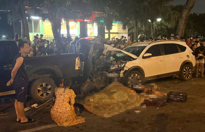 Hiện trường tai nạn khiến một người tử vong. Hiện trường tai nạn khiến một người tử vong.