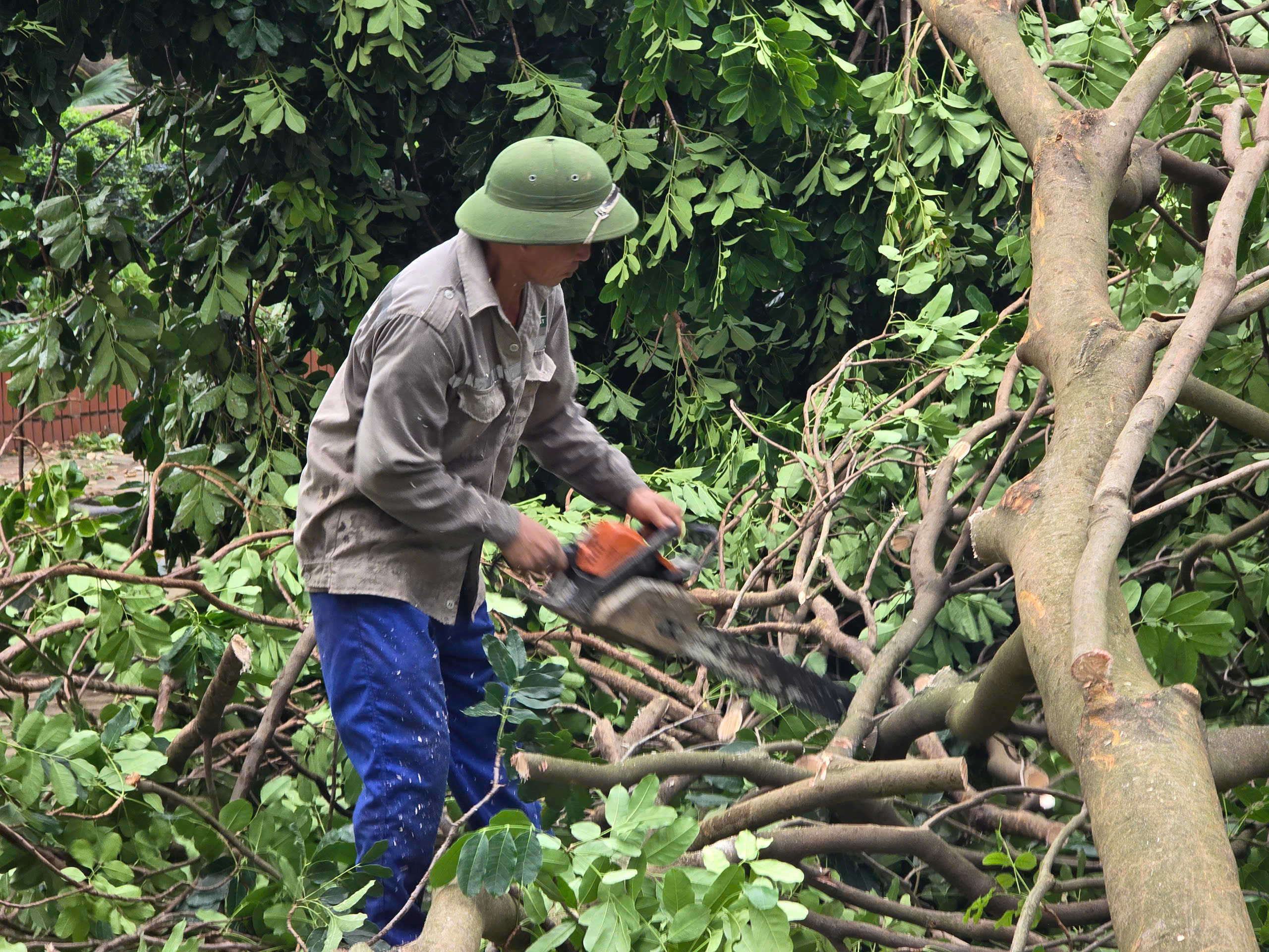 Hà Nội: Khẩn trương khắc phục hậu quả sau giông lốc, giải cứu ô tô, xe buýt mắc kẹt- Ảnh 17.