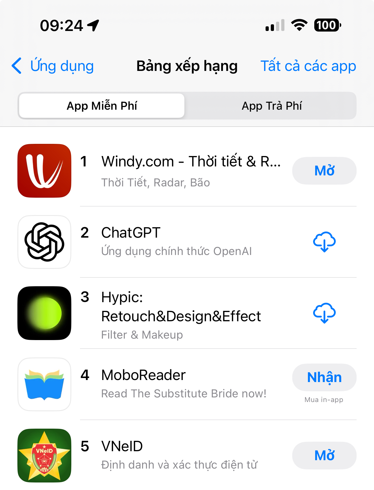 Ứng dụng Windy giữ vững vị trí số 1 trên App Store hậu bão Wipha- Ảnh 1. Ứng dụng Windy giữ vững vị trí số 1 trên App Store hậu bão Wipha- Ảnh 1.