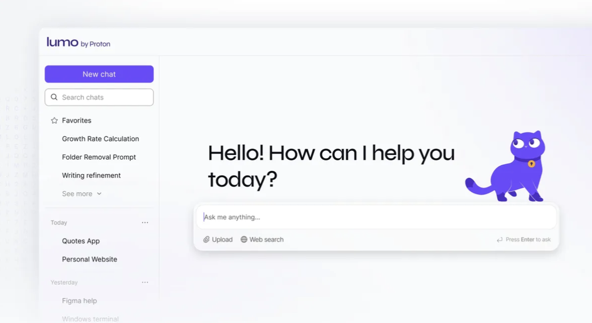 Lumo của Proton: AI chatbot mã hóa đầu cuối, không thu thập dữ liệu- Ảnh 2. Lumo của Proton: AI chatbot mã hóa đầu cuối, không thu thập dữ liệu- Ảnh 2.