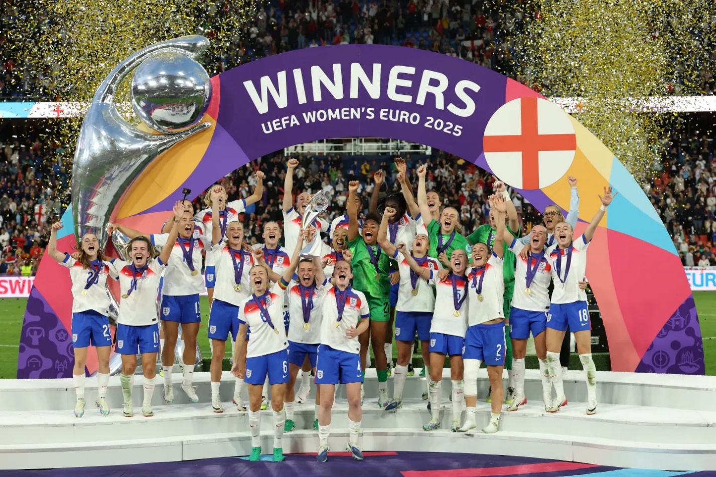 Tuyển nữ Anh đăng quang Euro 2025 sau loạt luân lưu kịch tính- Ảnh 1. Tuyển nữ Anh đăng quang Euro 2025 sau loạt luân lưu kịch tính- Ảnh 1.
