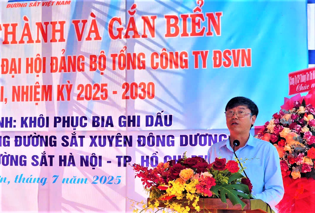 Khôi phục bia ghi dấu mối nối ray cuối cùng đường sắt xuyên Đông Dương- Ảnh 2.