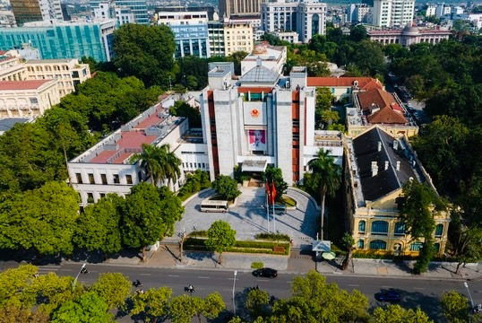 Hà Nội chuẩn bị triển lãm thành tựu kinh tế - xã hội dịp Quốc khánh 2/9- Ảnh 1. Hà Nội chuẩn bị triển lãm thành tựu kinh tế - xã hội dịp Quốc khánh 2/9- Ảnh 1.