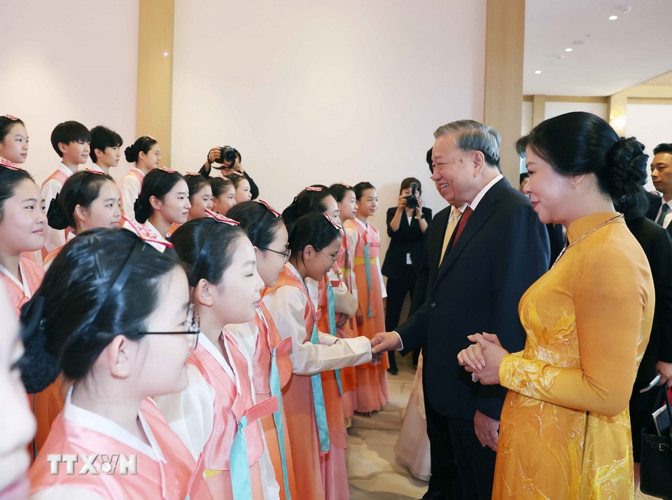 Hàn Quốc bắn 21 loạt đại bác chào mừng Tổng Bí thư Tô Lâm và Phu nhân- Ảnh 6.