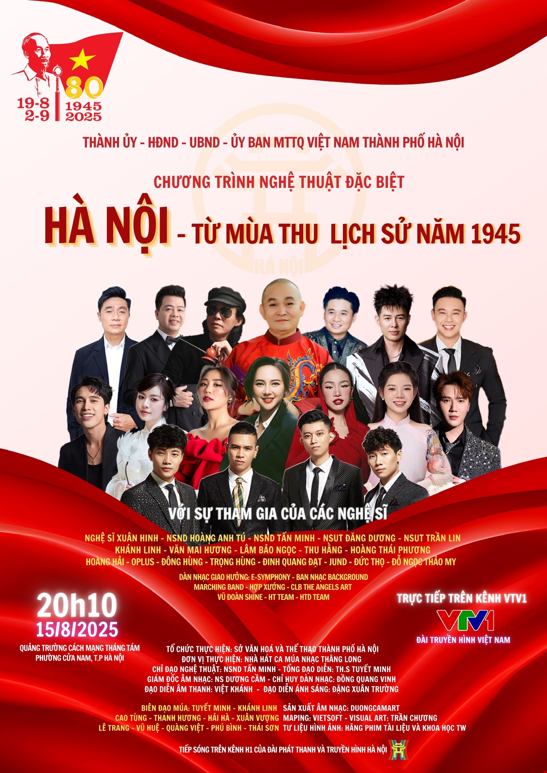 Gần 1.000 nghệ sĩ tham gia tái hiện mùa Thu lịch sử 1945- Ảnh 1. Gần 1.000 nghệ sĩ tham gia tái hiện mùa Thu lịch sử 1945- Ảnh 1.
