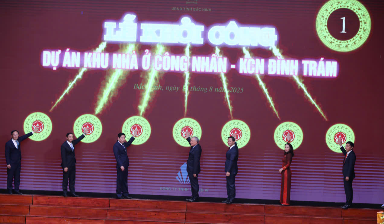 Phó Thủ tướng Nguyễn Hòa Bình nhấn nút khởi công dự án xây dựng nhà ở xã hội tại Bắc Ninh- Ảnh 2.