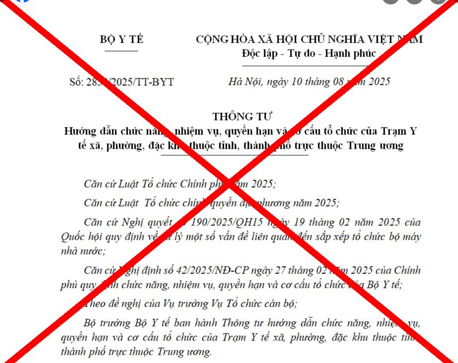 Bộ Y tế cảnh báo thông tin giả mạo về trạm y tế xã, phường- Ảnh 1.