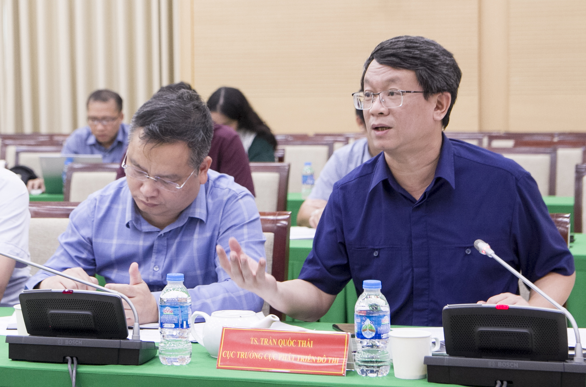 Ông Trần Quốc Thái, Cục trưởng Cục Phát triển đô thị phát biểu tại Hội thảo.