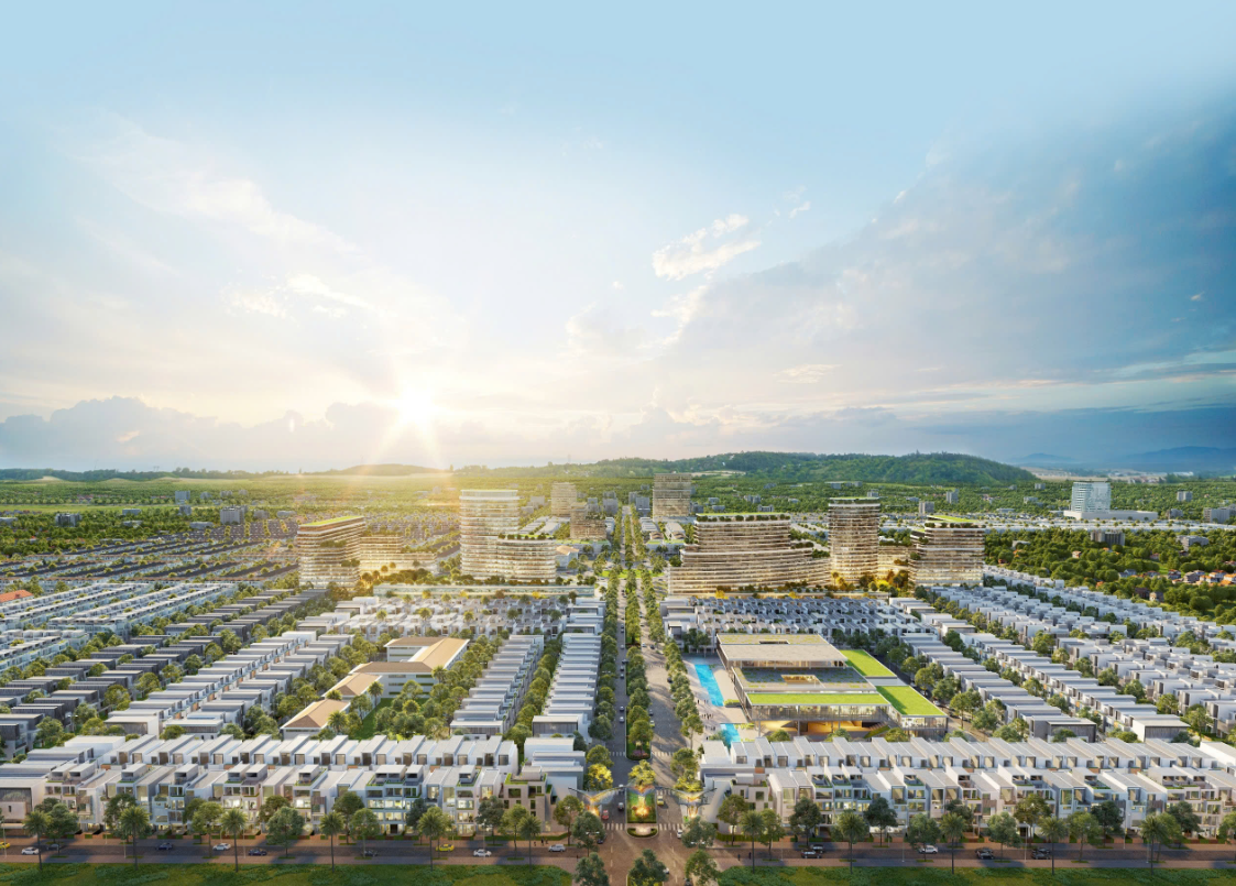KITA Group với giá trị cốt lõi “3M”: Nền tảng cho chiến lược bền vững- Ảnh 2. A city with many buildings and trees Description automatically generated
